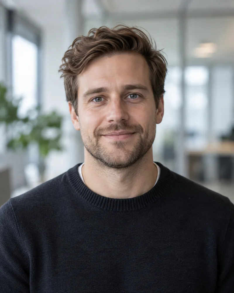 AI-generated fictional portrait of Anders Hellström