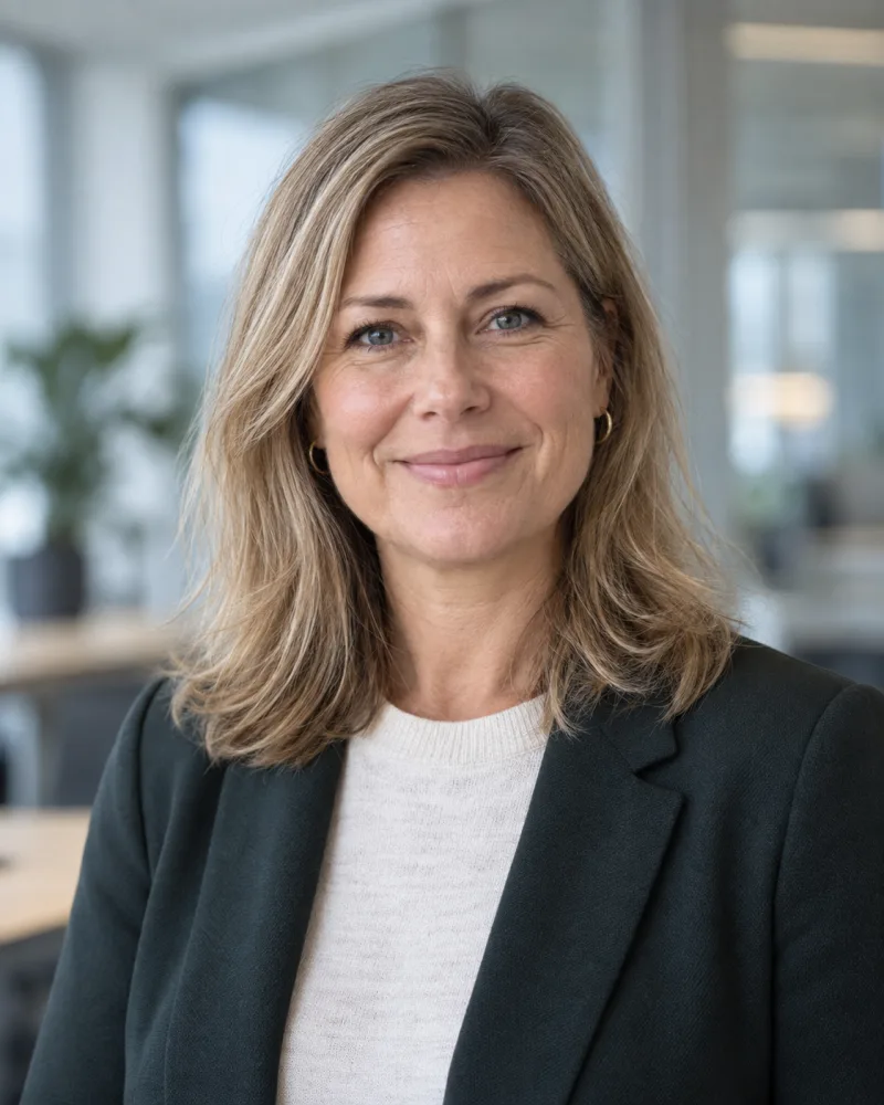 AI-generated fictional portrait of Cecilia Månsson