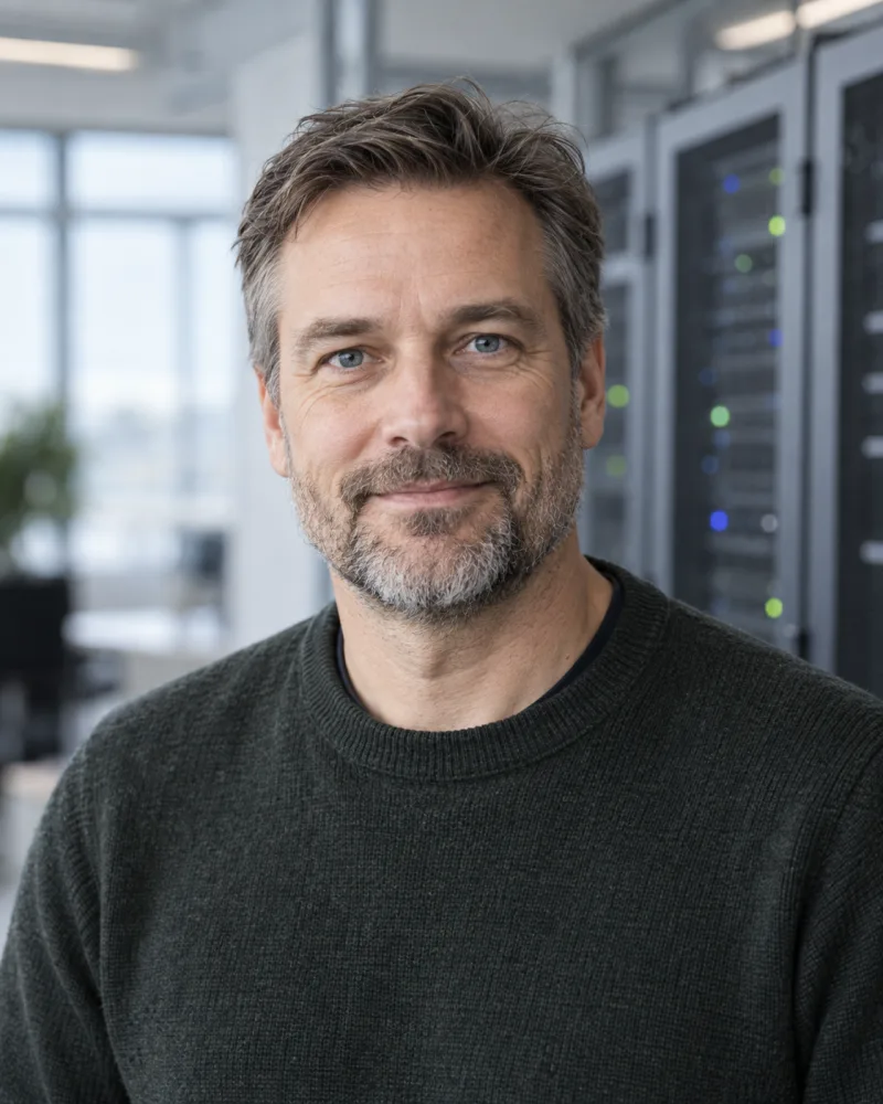 AI-generated fictional portrait of Fredrik Lundmark